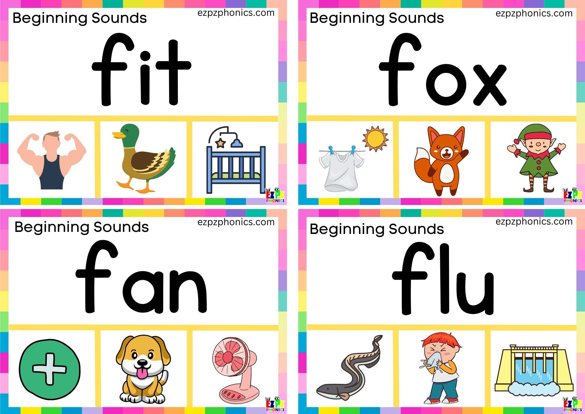 Read The Word And Clip The Correct Image Clip Card Letter F 2